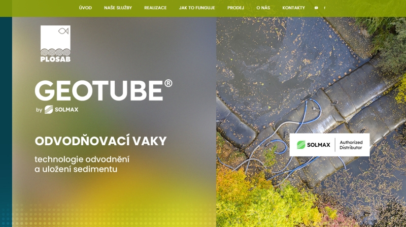 PLOSAB - GEOTUBE® - odvodnění a uložení sediment